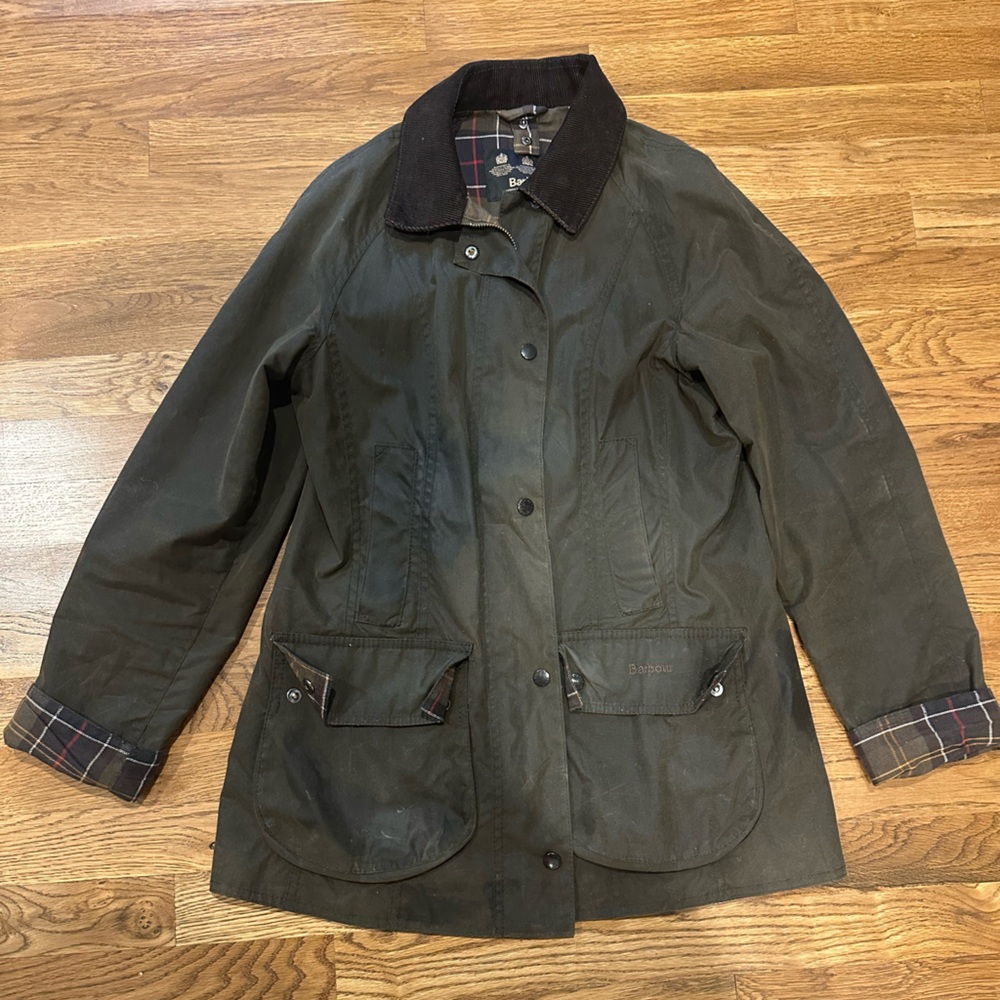 Barbour Dark Green Waxed Field Jacket